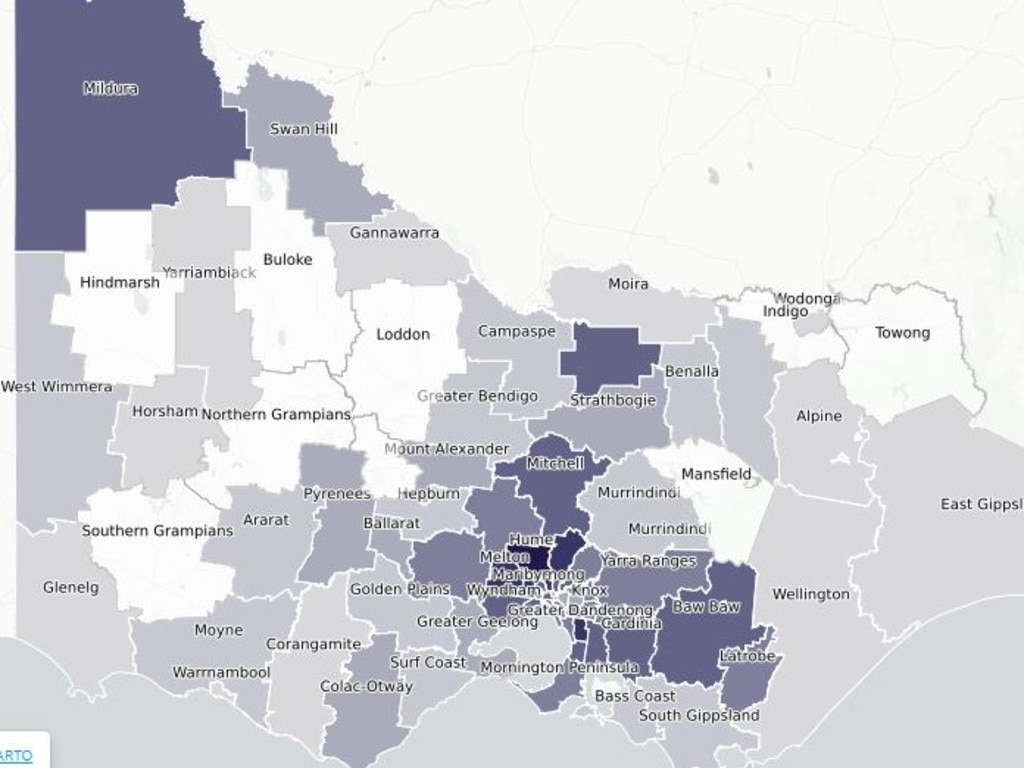 Multiple Victorian regions are seeing a worrying rise in Covid cases. Picture: Victoria Health