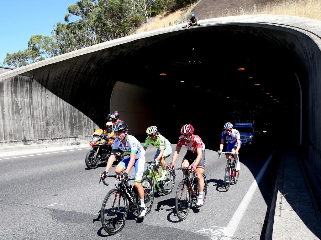 A breakaway group emerges from the South Eastern Tunnel. Photo: Sarah Reed.