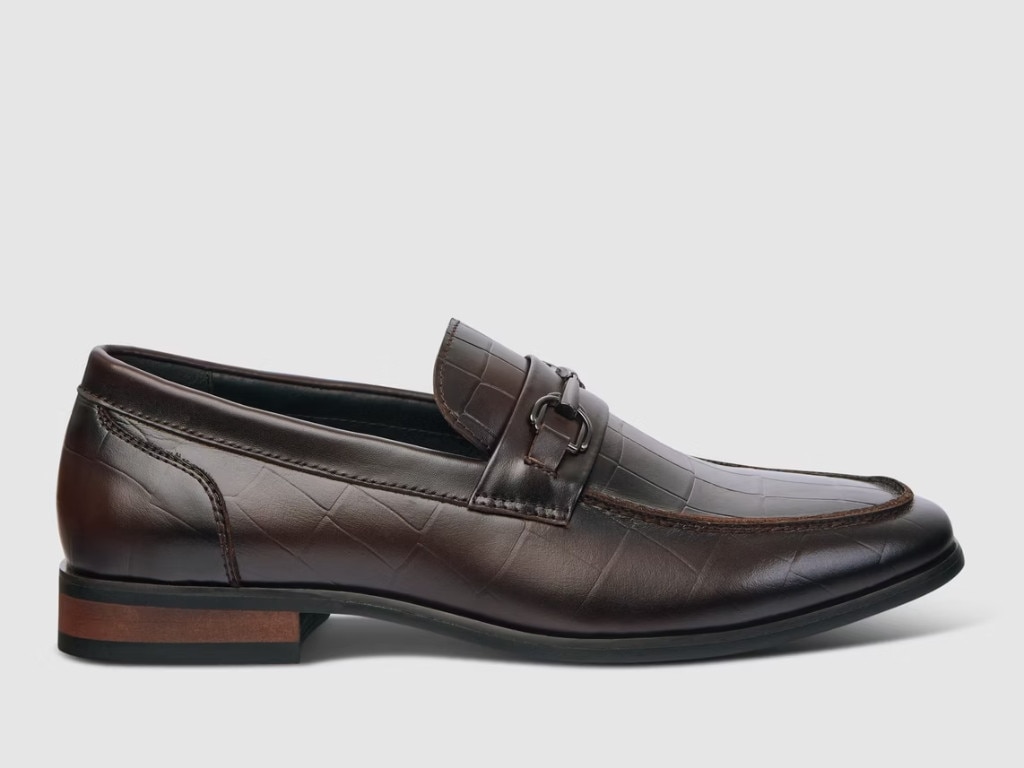 Chocolate Allen Croc Leather Loafer. Picture: yd.