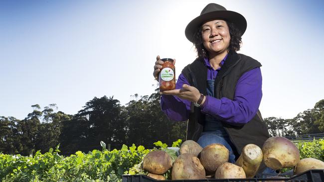 Sue Glynn who makes Kimchi at Wiltshire near Stanley. PICTURE CHRIS KIDD