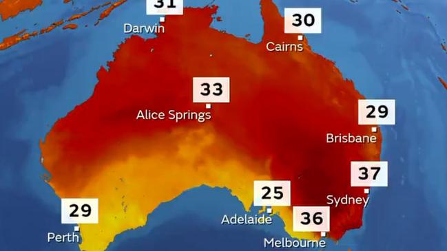 "Oppressive humidity" and extreme heat are forecast for much of the weekend in southeastern Australia. Picture: Supplied