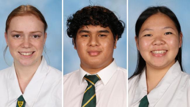 Corinda State High School captains Jas Wonglohaphan, Emelia Stacey and Jay-J Lavatai. Photo – contributed.