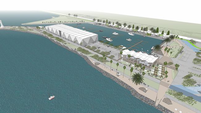 The Marina would be transformed into a 24 hour destination with restaurants, bars, shops and more open spaces