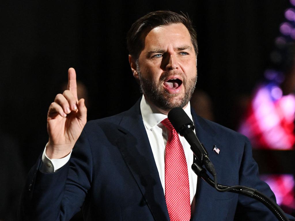 Donald Trump’s VP pick, Senator JD Vance, is also campaigning in Philadelphia. Picture: Getty Images via AFP