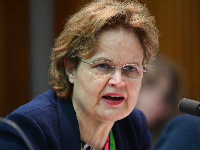 Secretary of the Department of Foreign Affairs and Trade (DFAT) Frances Adamson at Senate Estimates hearing at Parliament House in Canberra, Thursday, October 25, 2018. (AAP Image/Mick Tsikas) NO ARCHIVING