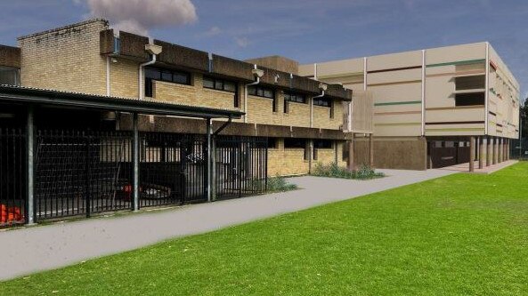 An artist's impression of a proposed two-storey extension at Narrabeen Sports High School that will accommodate space for the performing arts. Picture: School Infrastructure NSW