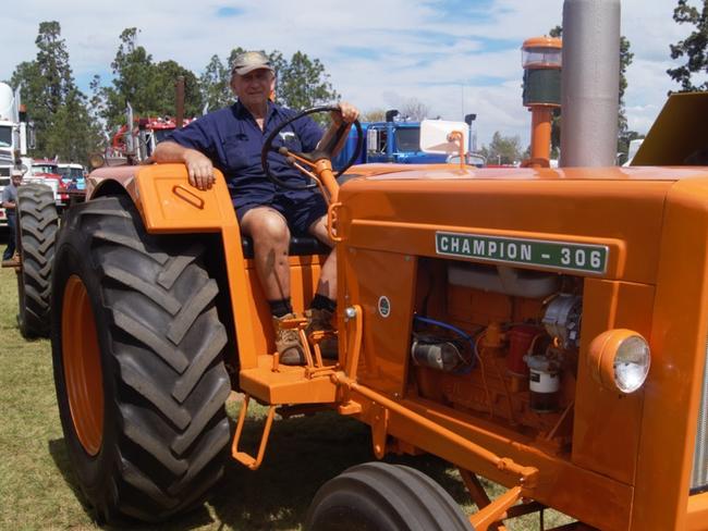 David Rekow on his 1964 Chamberlain tractor, Queensland Heritage Rally hosted by Kingaroy and District Vintage Machinery Club Inc