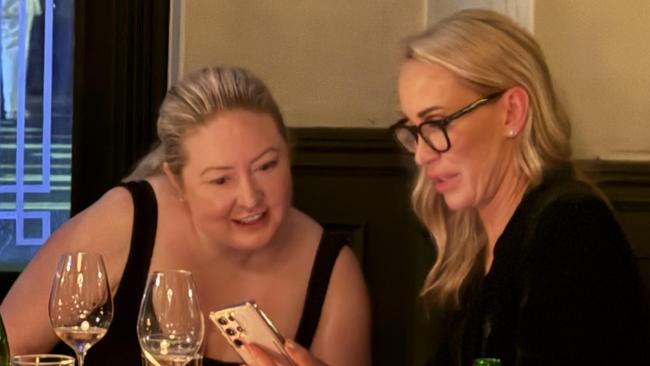 Linda Rogan, right, with her lawyer, Kate MacDonald, at Bambini Trust Restaurant &amp; Wine Room on Thursday.