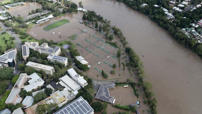 Flooding in Brisbane and Ipswich. Early industry estimates put the bill for the east coast floods at more than $4bn. Picture: Liam Kidston