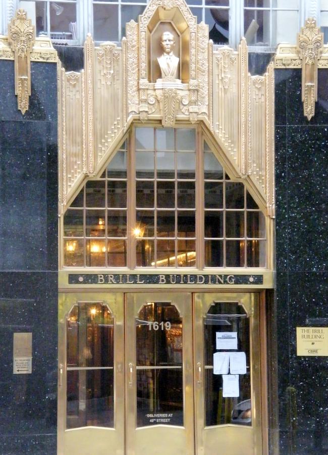 The entrance to the Brill Building in New York.