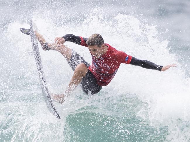 North Steyne surfer George Pittar competing at the 2023 City of Newcastle Pro at Merewether Beach. Photo: Darren Anderson