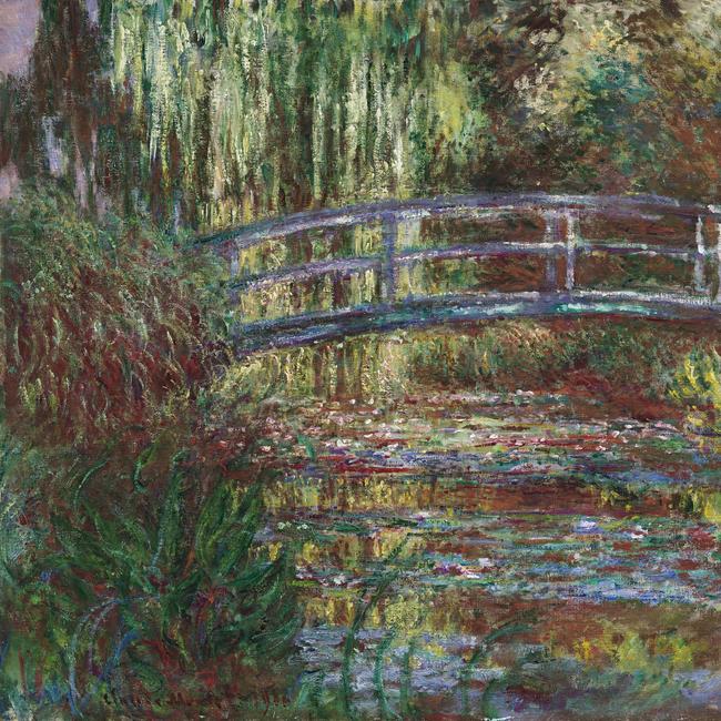 Claude Monet’s he water lily pond (1900) from the Museum of Fine Arts, Boston.