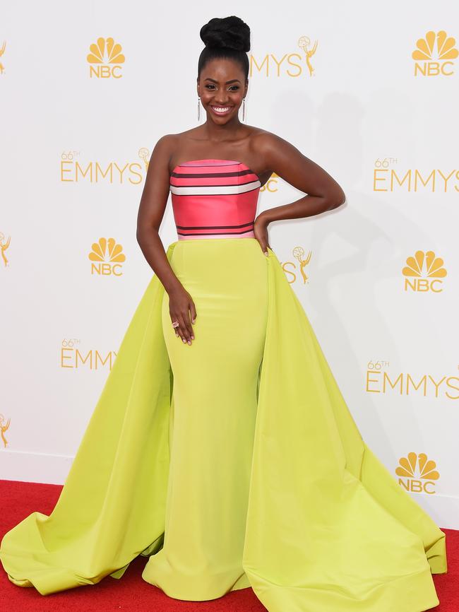 Teyonah Parris attends the 66th Annual Primetime Emmy Awards.