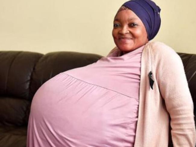 Gosiame Thamara Sithole from Gauteng in South Africa, who gave birth to 10 children and broke the Guinness World Record. (Newsflash)  Picture: Newsflash/Australscope
