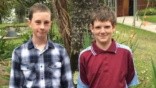 Lachlan Snadden (left) with best friend Declan Dixon, who have been mates since primary school.