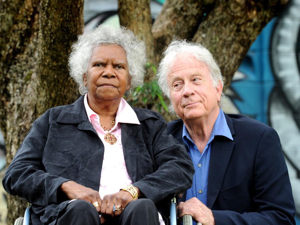 Wife of Eddie Mabo, Bonita Mabo and Professor Henry Reynolds, in 2012, at the Mabo lecuture 20 years on.