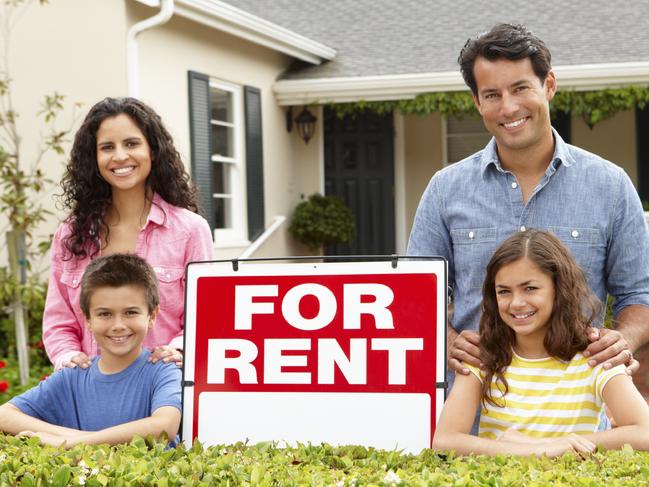 Family outside home for rent. Picture: iStock