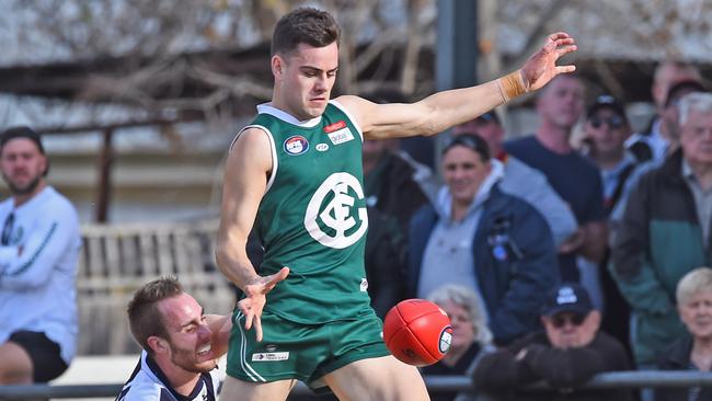 Mitch Merkel in action for Greensborough. Picture: Rob Leeson