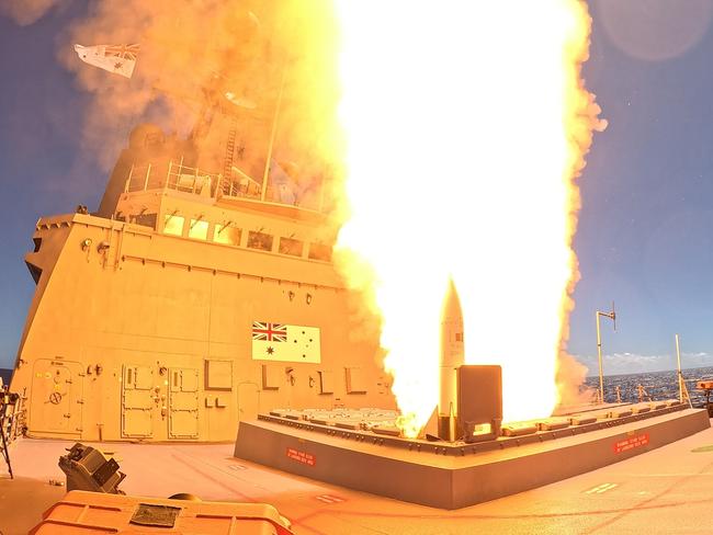 HMAS Sydney fires Royal Australian Navyâ€™s first Standard Missile 6 (SM-6) during Exercise Pacific Dragon 2024. *** Local Caption *** The Royal Australian Navy has achieved a major milestone with the first-of-class firing of Standard Missile 6 from a Hobart class destroyer in August 2024. This is aligned to Government Direction announced in the 2023 Defence Strategic Review and in 2024 National Defence Strategy. Picture: Defence