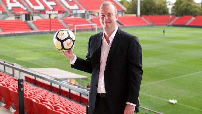 Adelaide United chairman Piet van der Pol has opened up on Reds coach Marco Kurz’s impending exit and the club’s plans to replace him. Picture: Dylan Coker