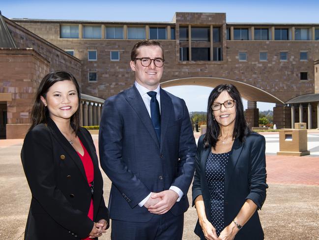 Tammy Tye of MinterEllison Gold Coast, Bond University student Nicholas Hart and Associate Professor Franci Cantatore.