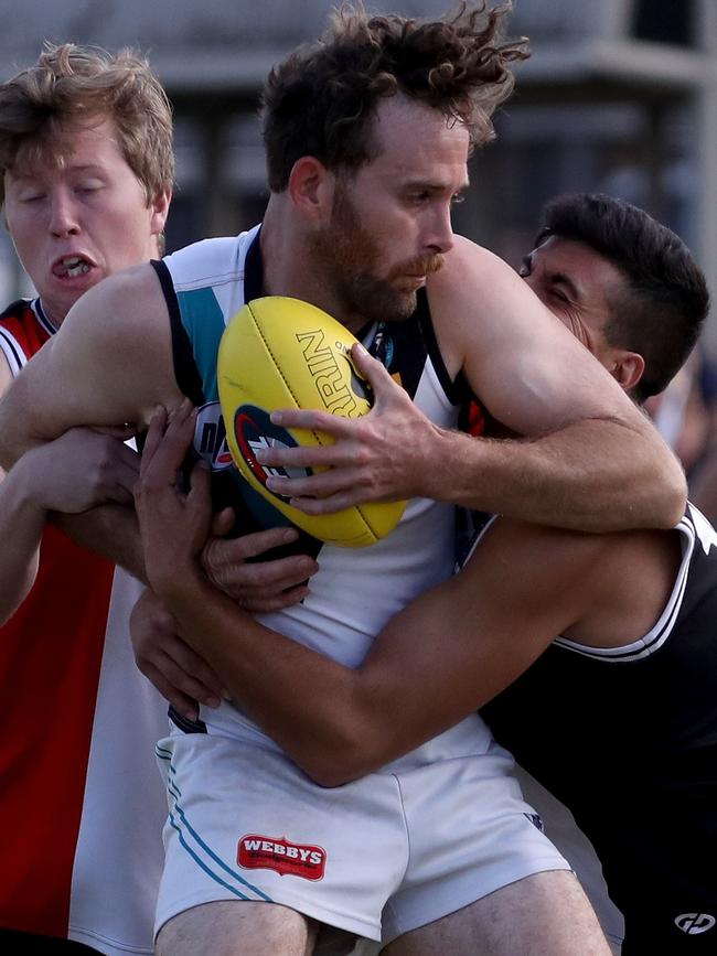 Lee Minuz in action for St Mary’s.