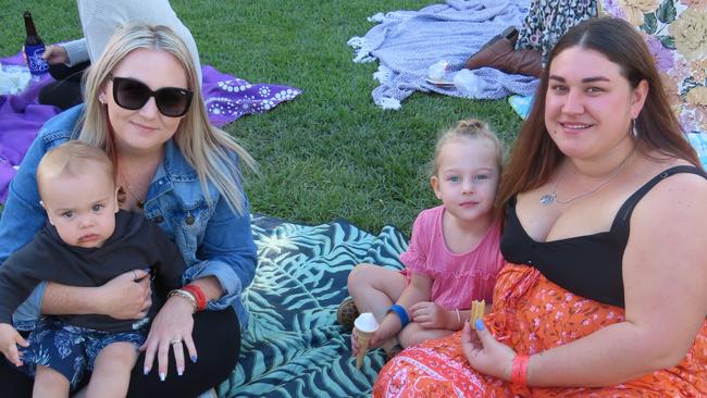 Xavier, Megan Bottcher, Abby and Morgan Stockill at the Relish Food & Wine Festival.