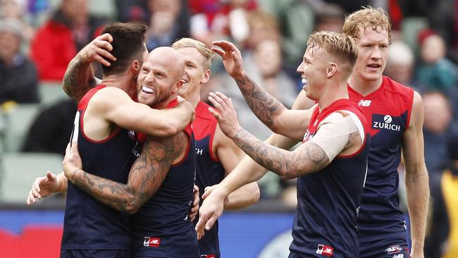 Alex Neal-Bullen celebrates a goal (AAP Image/Daniel Pockett) 