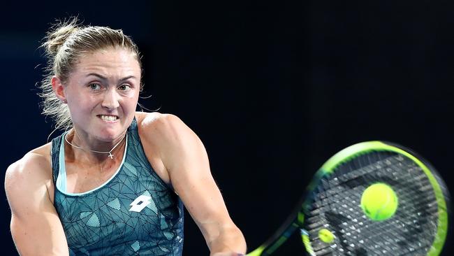 Sasnovich looked off the pace against her more fancied opponent.