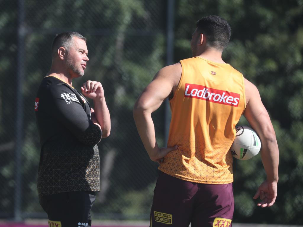 Anthony Seibold at Broncos Training.