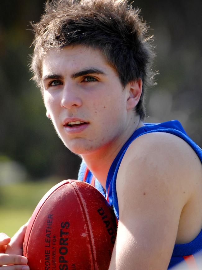 Gaff as a teenager with the Oakleigh Chargers.