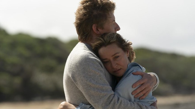 David Wenham and co-star Asher Keddie in a scene from the new Aussie drama, Fake. Picture: Paramount+