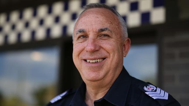 Senior Sergeant Mark Standish is one of many friendly faces who post content to the Monash Eyewatch page. Picture: Stuart Milligan