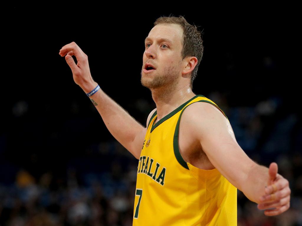 Joe Ingles likes to chat on the court. Picture: Richard Wainwright