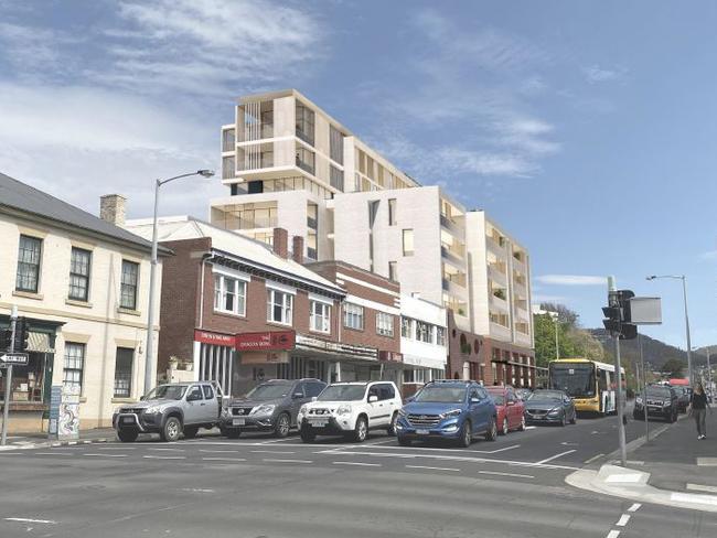 An artist’s impression of the Macquarie Street Apartments proposal. Picture: SUPPLIED