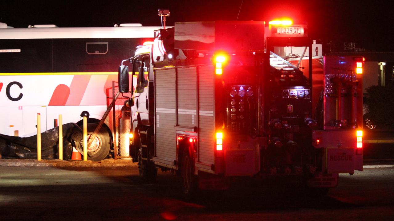 A man has died after he was trapped under a bus on Friday night, December 30, 2022. Picture: Andrew Kacimaiwai