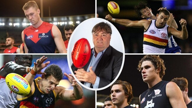 Mick McGuane puts Crow pair Taylor Walker and Josh Jenkins, Demon Tom McDonald and Charlie Curnow under the microscope.