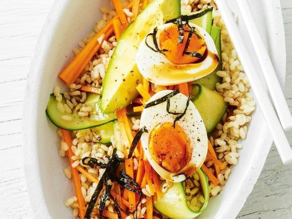 The veggie sushi bowl is a great recipe while on lockdown.