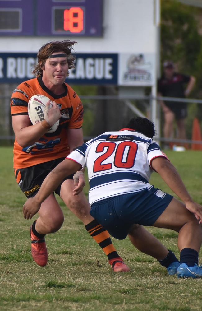 Darcy Cox in the Wests Tigers v Mackay Brothers grade A semi final rugby league match, August 29, 2021. Picture: Matthew Forrest