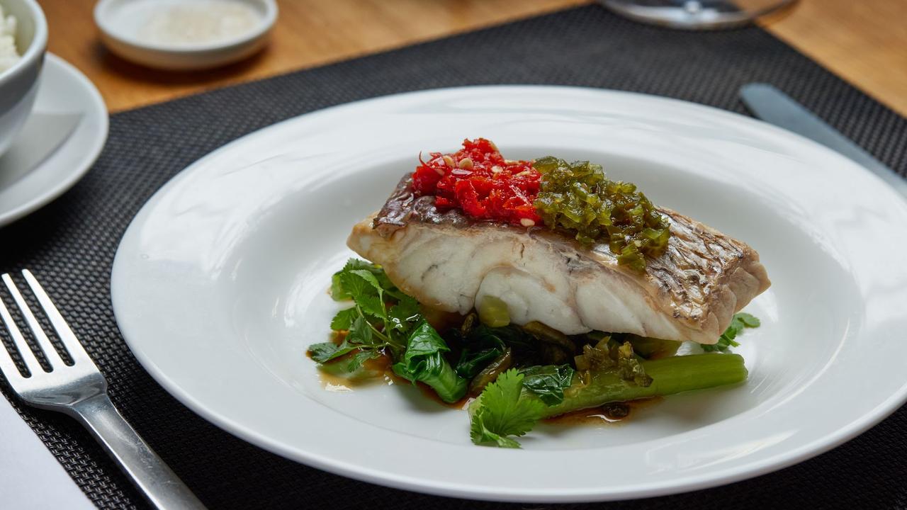 Hunan style snapper with pickled and salted chillies will be available in the Qantas First Lounge.