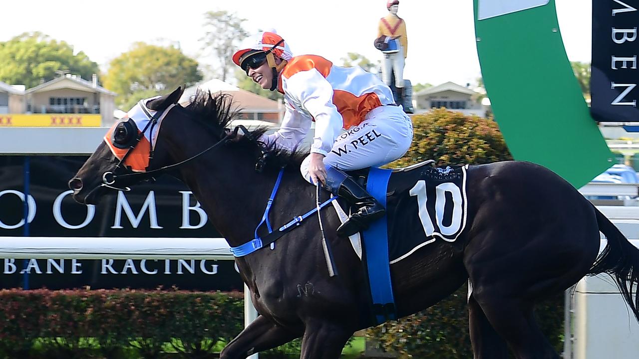 Wendy Peel winning on Canapes at Doomben. Picture: Trackside Photography