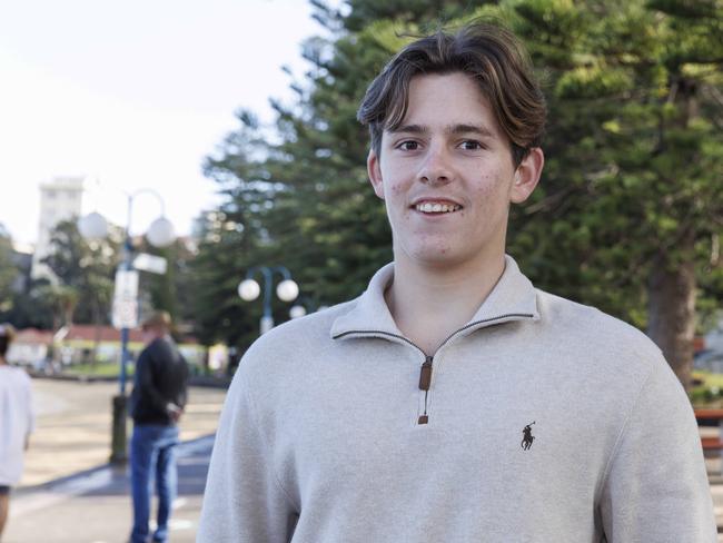 Declan O’Connor, 19, of Balgowlah Heights. Picture: David Swift.