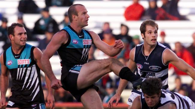 Josh Francou, who ranks at 44 in Port Adelaide’s 150 Greatest Players list, during his playing days.