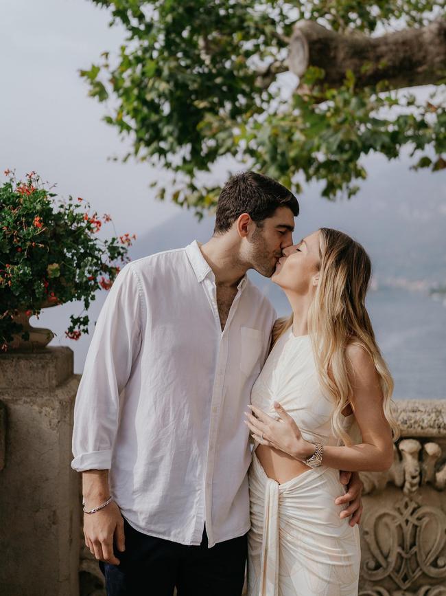 Christian Petracca engaged to Bella Beischer in Lake Como