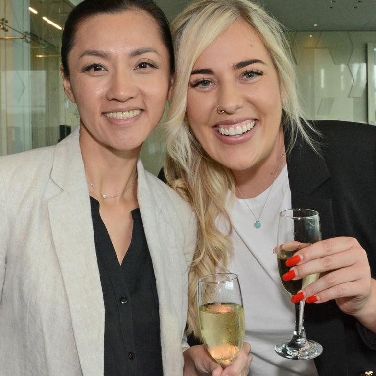 Anna Townsend and Bernadette Chapman at St Hilda's Foundation business lunch at RACV Royal Pines, Benowa. Picture: Regina King 