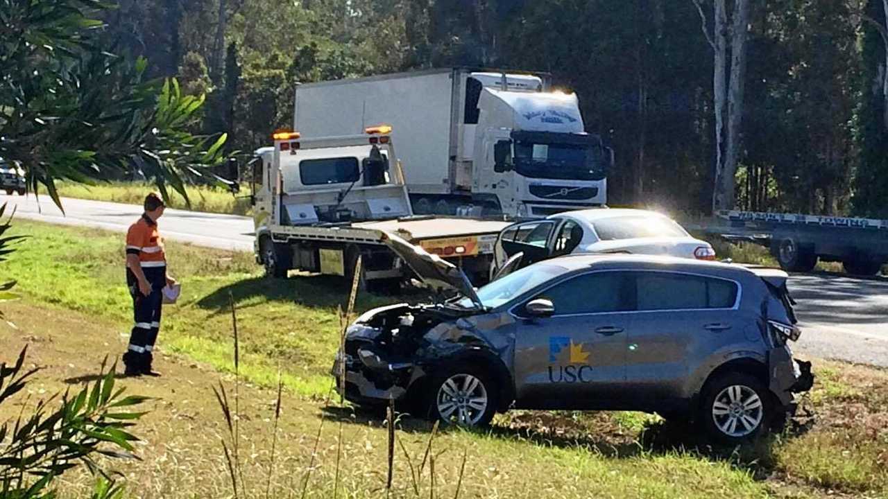 BREAKING: Infamous highway turnoff snags more cars | The Courier Mail