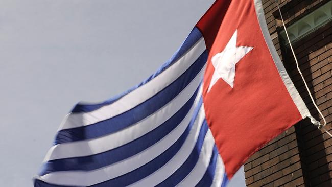 The West Papuan Morning Star Flag. Picture: Simon Chillingworth