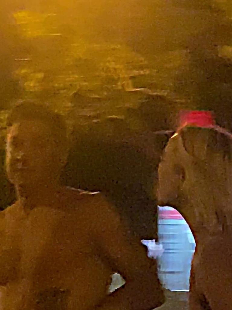 A shirtless Michael Clarke and former girlfriend Jade Yarbrough caught on video. Picture: Daily Telegraph