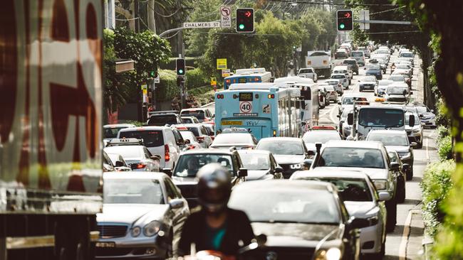 Sydney parents are on the roads on average of 5.5 working weeks a year. Picture: Michael Bilbe-Taylor