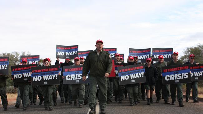 Hundreds of correctional officers in Alice Springs and Darwin will walk off the job if a new enterprise agreement isn’t finalised with the government by Monday. Picture: Lee Robinson